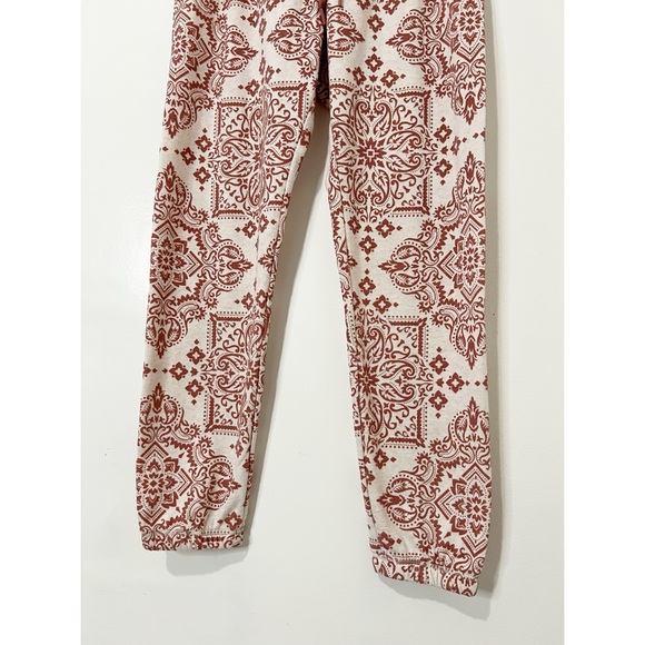 PJ Salvage Paisley Print Drawstring Joggers Size Large - Picture 3 of 7